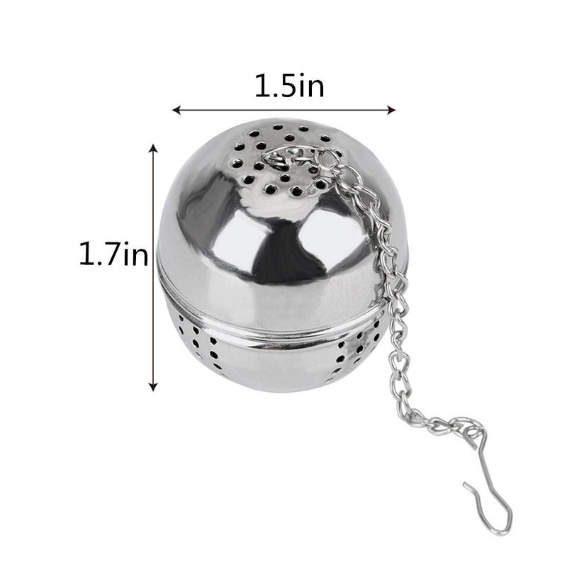 SHUO 2pc Stainless Steel Ball Shape Tea Infuser Ball Tea Infuser Tea Leaf Filter with Handles Filter Tea - Image 5